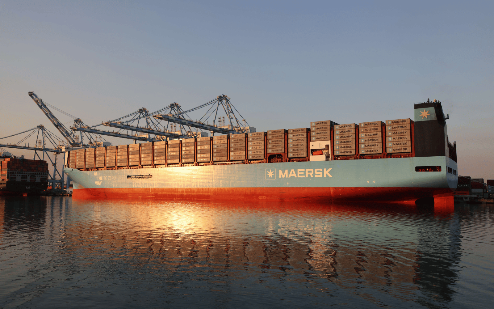 A very large, dual-fuel container ship visits Tacoma