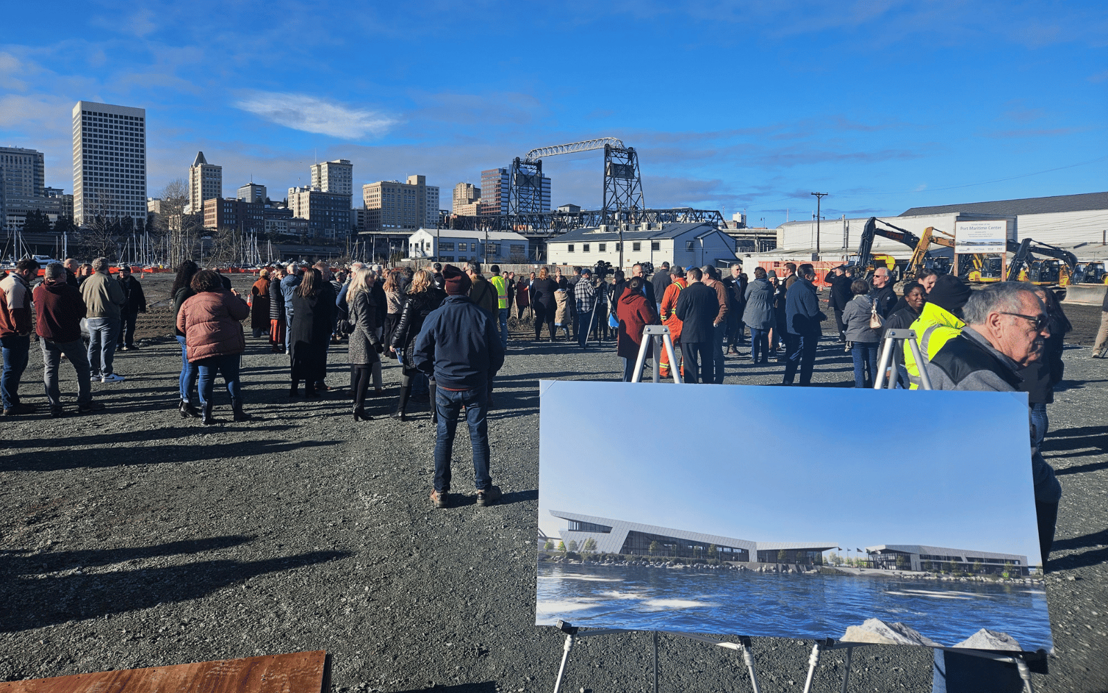 Tacoma leaders break ground on new maritime center